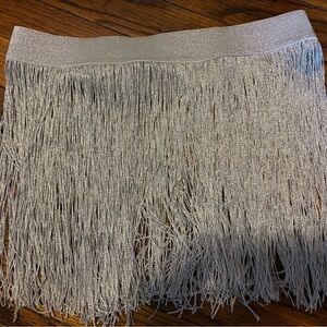 Silver Fringe Skirt
